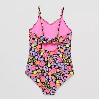 Thereabouts Little & Big Girls Floral One Piece Swimsuit