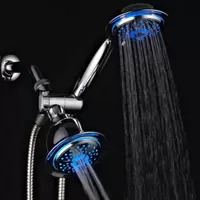 DreamSpa® All-Chrome 3-Way LED Twin Showerhead