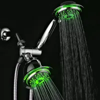 DreamSpa® All-Chrome 3-Way LED Twin Showerhead