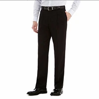 Stafford® Travel Sharkskin Pleated Dress Pants - Classic