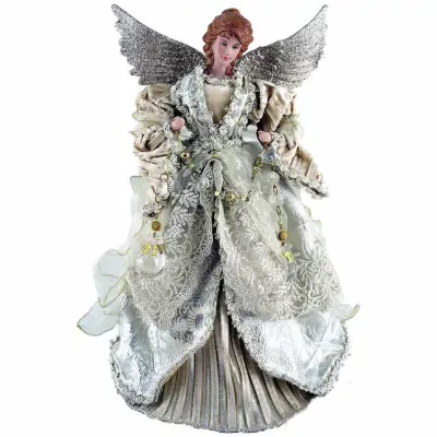 16" Hand Painted Christmas Angel Figurine