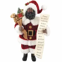 African American Hand Painted Santa Figurine