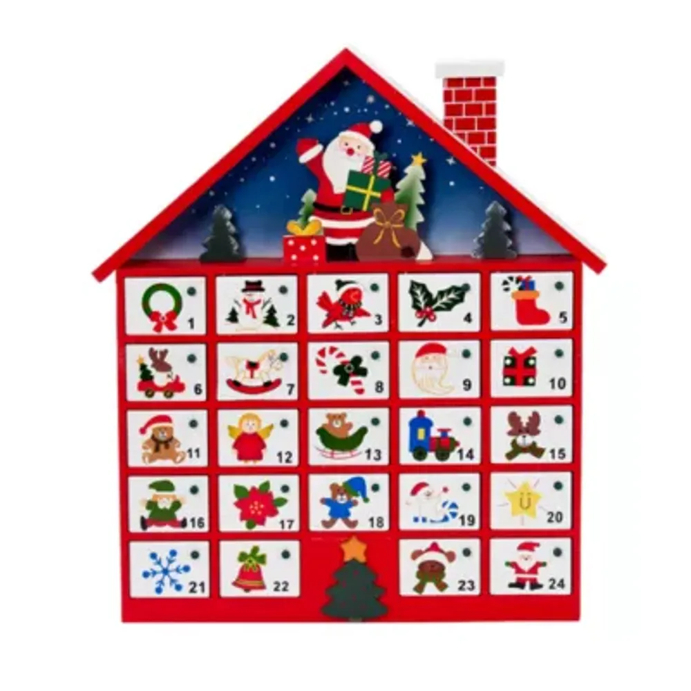 Kurt Adler 16" Wooden Advent Calendar | Green Tree Mall