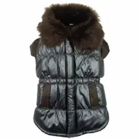 The Pet Life Ultra Fur 'Track-Collared' Metallic Pet Jacket