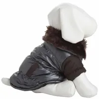 The Pet Life Ultra Fur 'Track-Collared' Metallic Pet Jacket