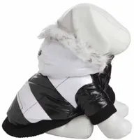 The Pet Life Fashion Striped Ultra-Plush Pet Parka Coat