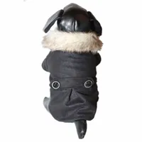 The Pet Life Buttoned 'Coast-Guard' Fashion Faux-Fur Collared Wool Coat