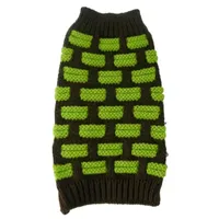 The Pet Life Fashion Weaved Heavy Knit Designer Ribbed Turtle Neck Dog Sweater