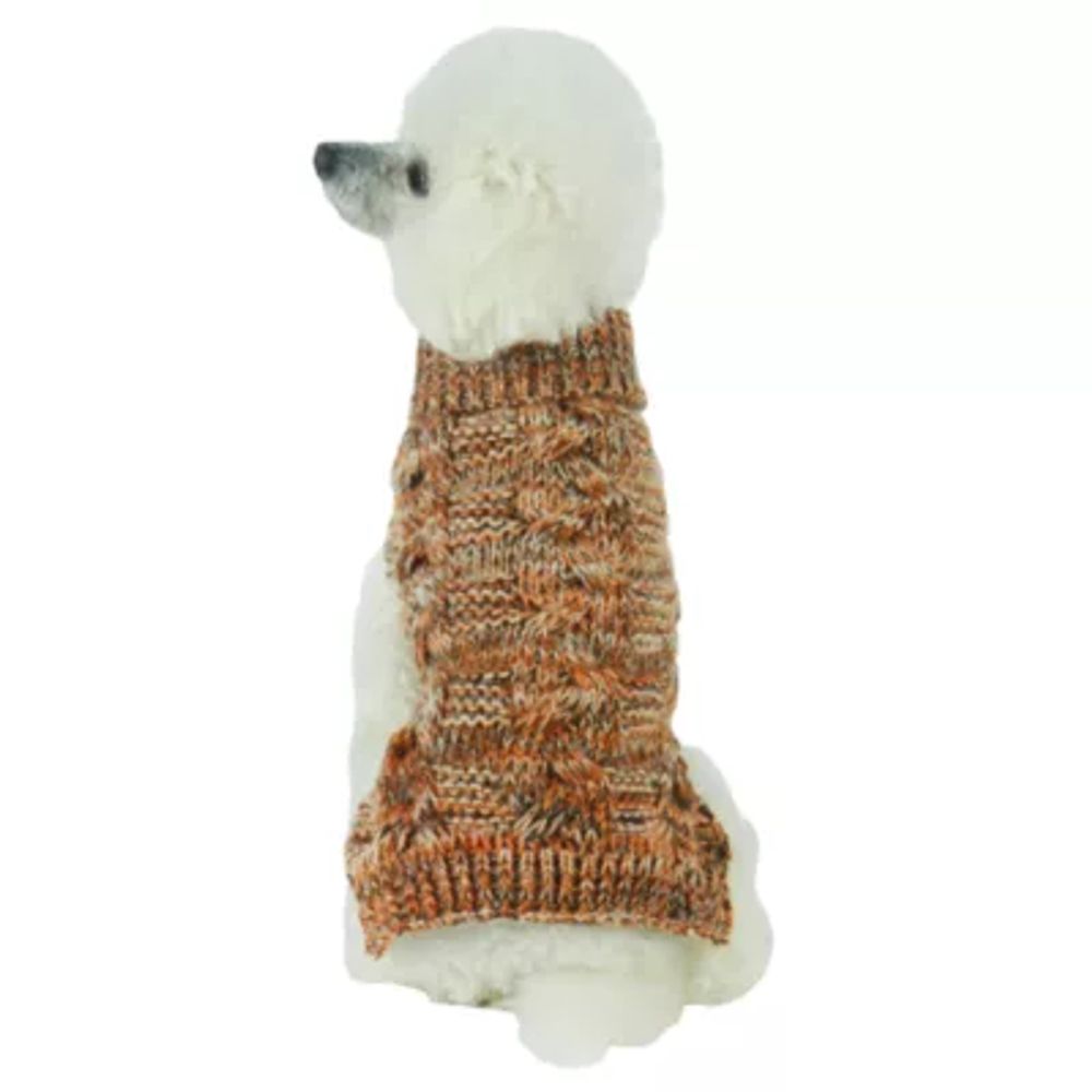 The Pet Life Royal Bark Heavy Cable Knitted Designer Fashion Dog Sweater