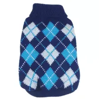 The Pet Life Argyle Style Ribbed Fashion Sweater