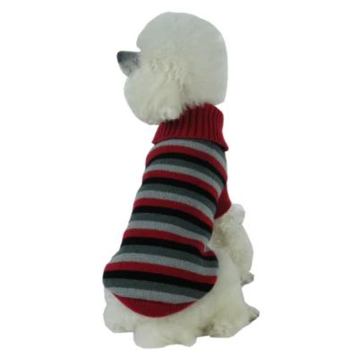 The Pet Life Polo-Casual Lounge Cable Knit Designer Turtle Neck Dog Sweater