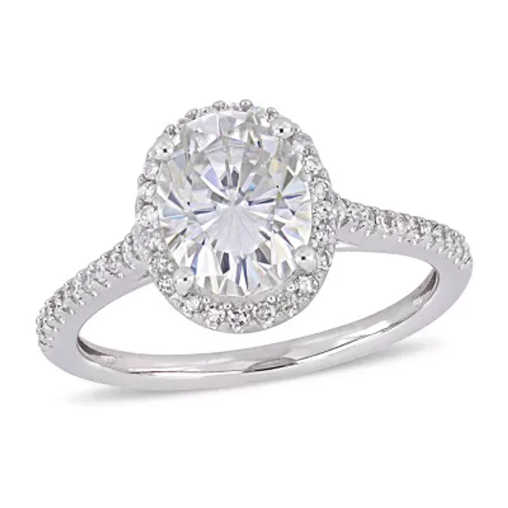 Womens 1/4 CT. T.W. White Moissanite 14K Gold Engagement Ring