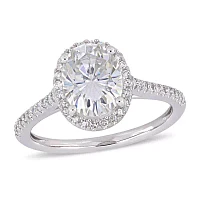 Womens 1/4 CT. T.W. White Moissanite 14K Gold Engagement Ring