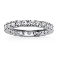 DiamonArt® 3MM 2 1/3 CT. T.W. White Cubic Zirconia 10K Gold Band