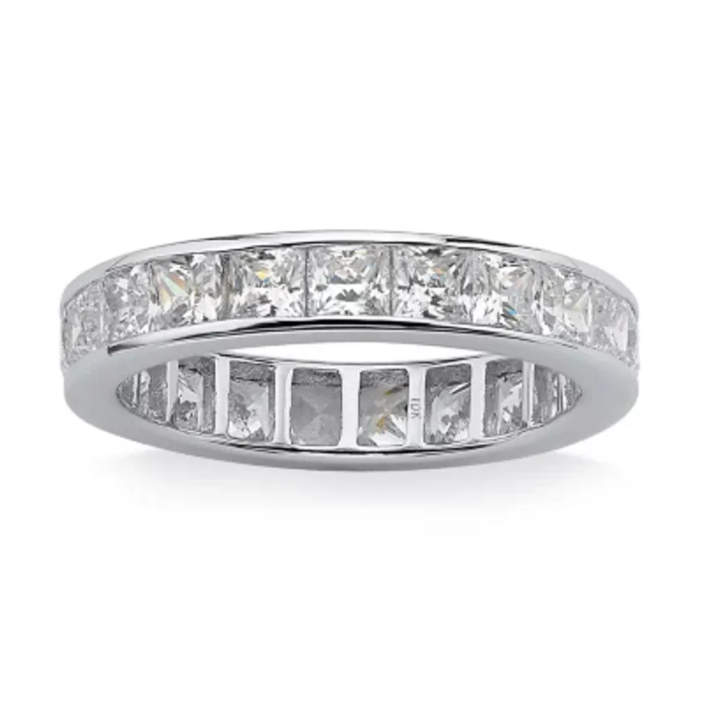 DiamonArt® 4MM 5 1/4 CT. T.W. White Cubic Zirconia 10K Gold Band