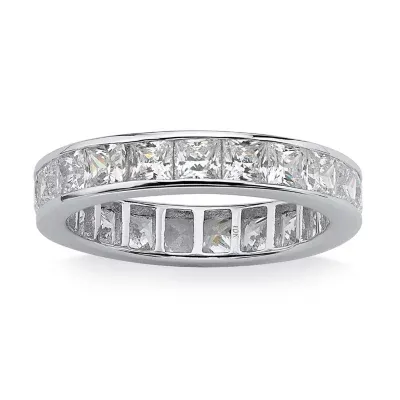 DiamonArt® 4MM 5 1/4 CT. T.W. White Cubic Zirconia 10K Gold Band