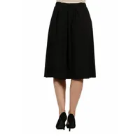 24seven Comfort Apparel Womens Mid Rise A-Line Skirt