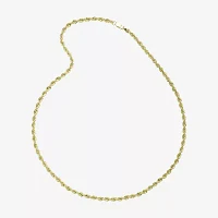 10K Yellow Gold 24" Hollow Rope Chain Necklace