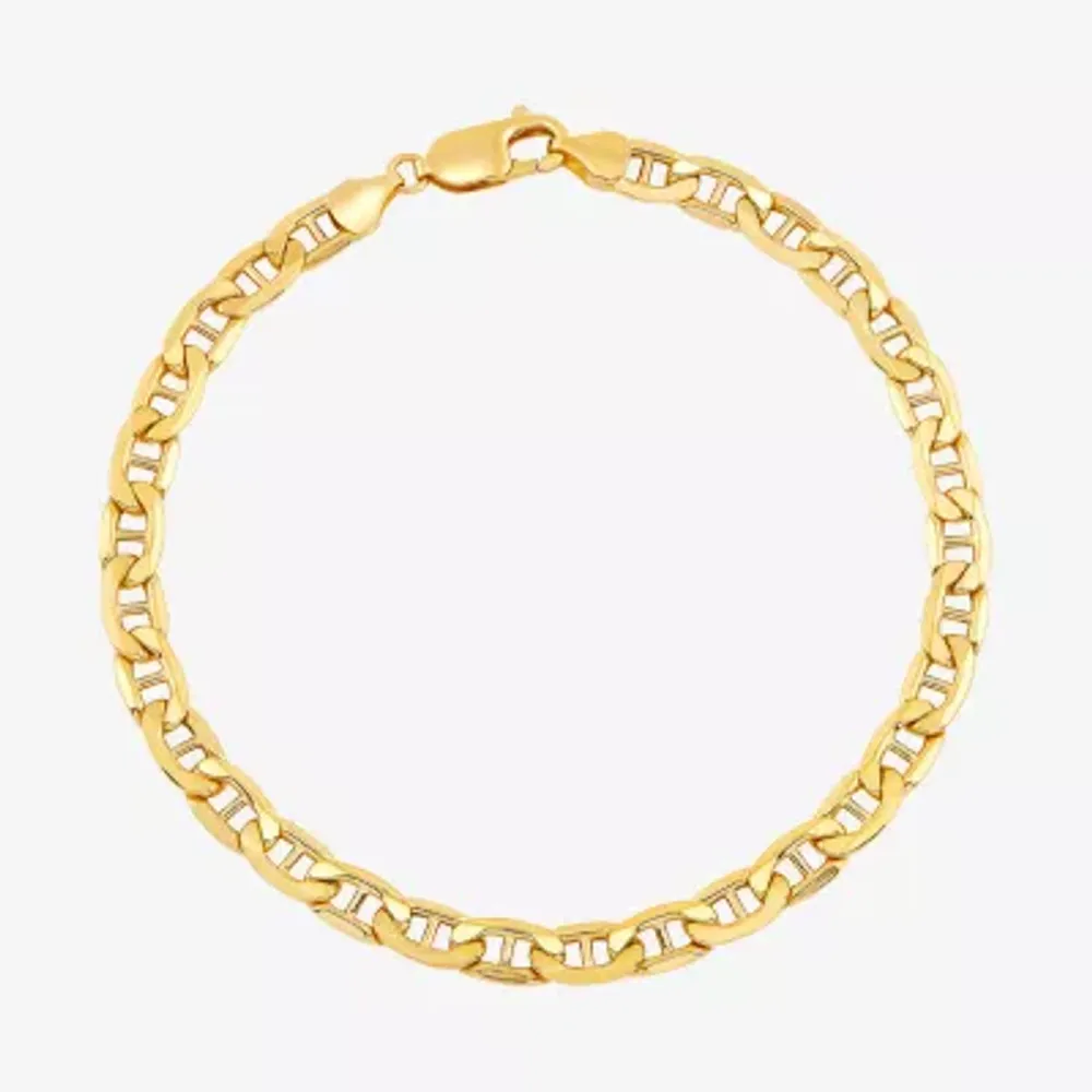 Made in Italy 10K Gold Semisolid Link Chain Bracelet