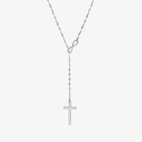 Womens Sterling Silver Cross Pendant Necklace