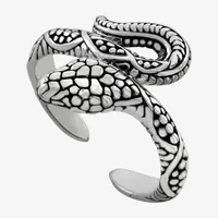 Snake Womens Sterling Silver Cocktail Ring