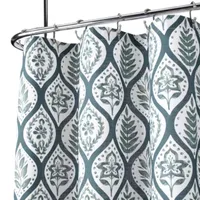 Liz Claiborne Green Leaf Ogee Shower Curtain