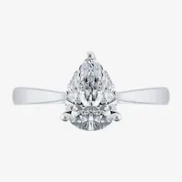 (H-I / SI2) Womens 1 1/2 CT. T.W. Lab Grown White Diamond 14K Gold Pear Solitaire Engagement Ring