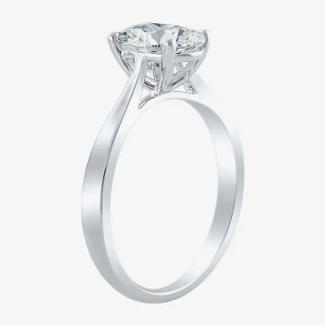 Solitaire Ring (G-H / Si1-Si2) Womens 2 CT. T.W. Lab Grown White Diamond  14K Gold Round Solitaire Engagement Ring - JCPenney