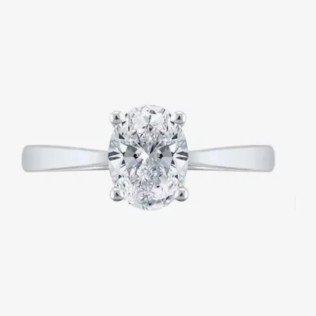 Solitaire Ring (G-H / Si1-Si2) Womens 2 CT. T.W. Lab Grown White Diamond  14K Gold Round Solitaire Engagement Ring - JCPenney