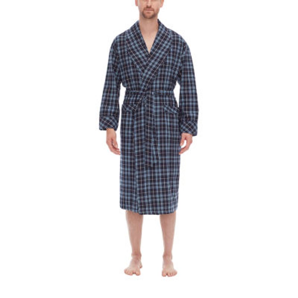 Residence Mens Flannel Long Sleeve Length Robe