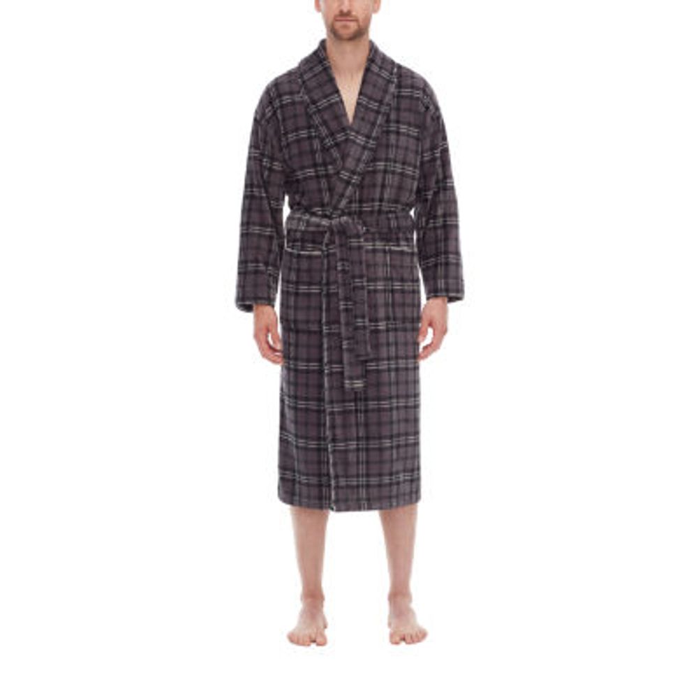 Residence Mens Fleece Long Sleeve Length Robe