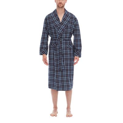 Residence Mens Big and Tall Flannel Long Sleeve Length Robe