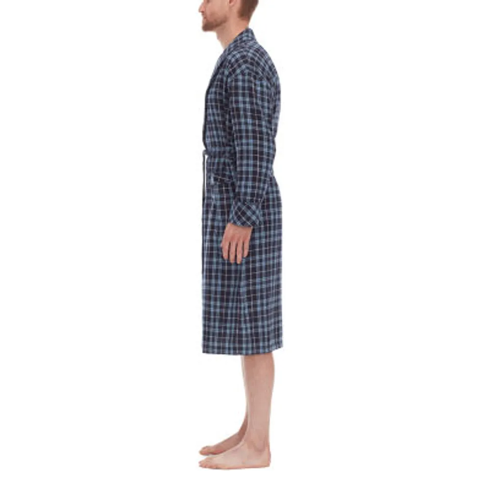 Residence Mens Big and Tall Flannel Long Sleeve Length Robe