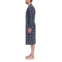 Residence Mens Big and Tall Flannel Long Sleeve Length Robe