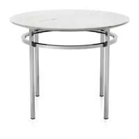 Kitchener Round Faux Marble-Top Dining Table