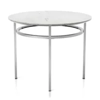 Kitchener Round Faux Marble-Top Dining Table