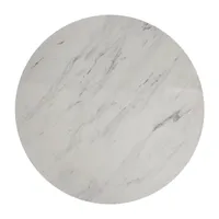 Kitchener Round Faux Marble-Top Dining Table