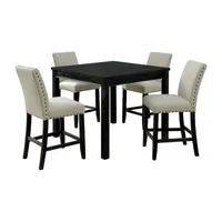 Delilah 5-pc. Counter Height Square Dining Set