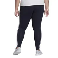 adidas High Rise 3 Stripes Full Length Leggings (Plus Size)