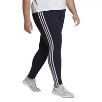 adidas High Rise 3 Stripes Full Length Leggings (Plus Size)