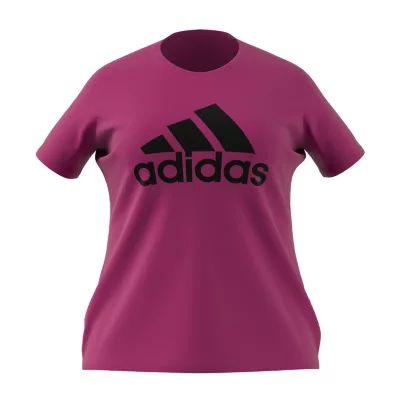 adidas Plus Womens Crew Neck Short Sleeve Graphic T-Shirt
