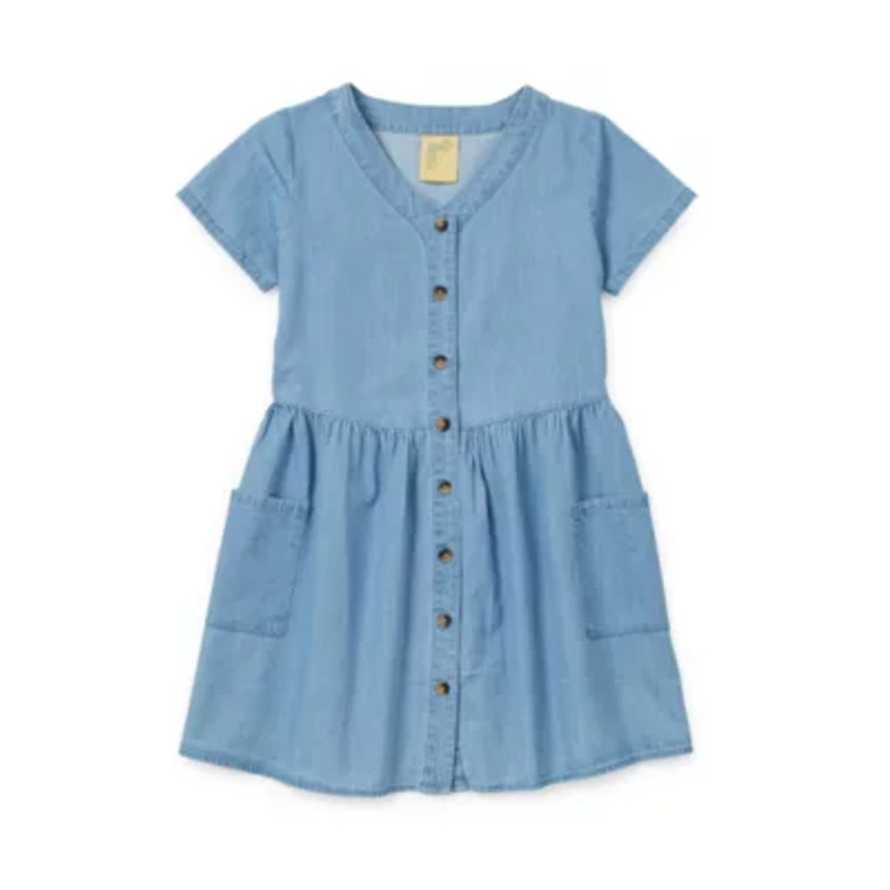 Thereabouts Little & Big Girls Short Sleeve Shirt Dress