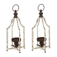 Glitzhome Farmhouse Metal 2-pc. Decorative Lantern