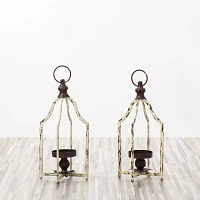 Glitzhome Farmhouse Metal 2-pc. Decorative Lantern