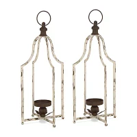 Glitzhome Large Farmhouse Metal 2-pc. Decorative Lantern