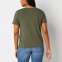 a.n.a Womens V Neck Short Sleeve T-Shirt