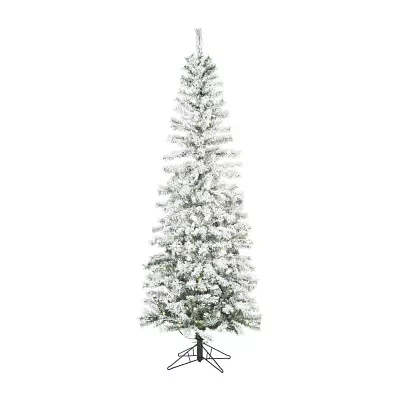 Vickerman 9 1/2 Foot Pre-Lit Flocked Christmas Tree