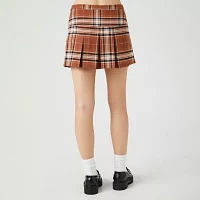 Forever 21 Plaid Womens Mid Rise Pleated Skirt Juniors