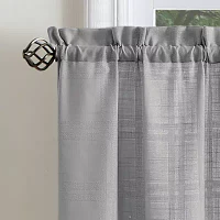 Martha Stewart Bedford Woven Plaid 3-pc. Rod Pocket Window Tiers