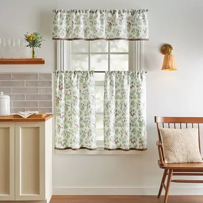 Martha Stewart Daisy 3-pc. Rod Pocket Window Tiers